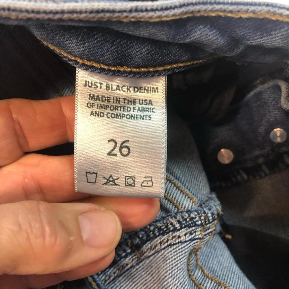 Just Black Denim Jeans High Rise Button Up Skinny Jeans Medium Wash - Picture 6 of 8